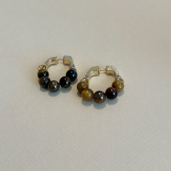 Boho hoop earrings M865 - Picture 4 of 5